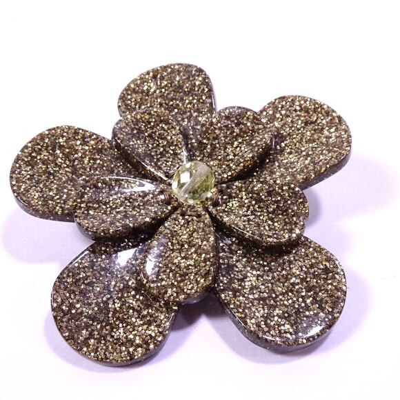 Pono By Joan Goodman Shimmer Gold Layer Flower Pearl Pin  Brooch NWOT 198 - Picture 1 of 8